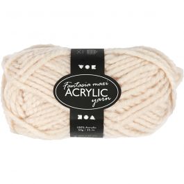 Fantasia Acrylic Yarn, beige, L: 35 m, Maxi, 50 g/ 1 ball [HOB-421869]