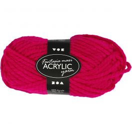 Fantasia Acrylic Yarn, fuchsia, L: 35 m, Maxi, 50 g/ 1 ball [HOB-421872]