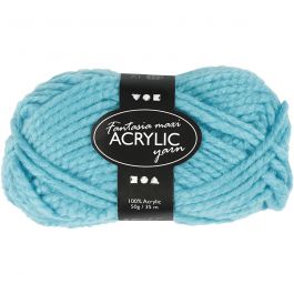 Fantasia Acrylic Yarn, turquoise, L: 35 m, Maxi, 50 g/ 1 ball [HOB-421874]