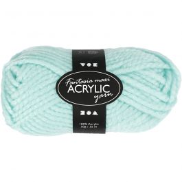 Fantasia Acrylic Yarn, mint green, L: 35 m, Maxi, 50 g/ 1 ball [HOB-421877]