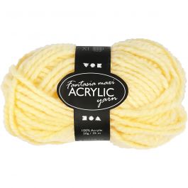 Fantasia Acrylic Yarn, light yellow, L: 35 m, Maxi, 50 g/ 1 ball [HOB-421878]