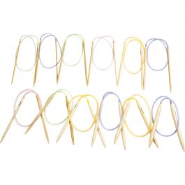 Circular Knitting Needle, no. 3-10, L: 60-80 cm, 12 pc/ 1 pack [HOB-42251]