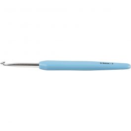 Crochet Hook, blue, no. 4,5, L: 13,3 cm, 1 pc [HOB-42385]