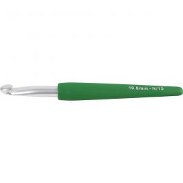 Crochet Hook, green, no. 10, L: 16 cm, 1 pc [HOB-42388]