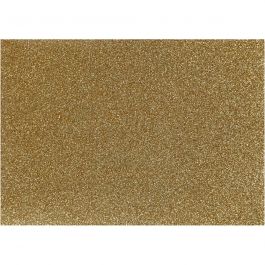 Iron on foil, gold, A5, 148x210 mm, glitter, 1 sheet [HOB-44325]