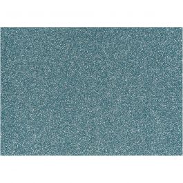 Iron on foil, light blue, A5, 148x210 mm, glitter, 1 sheet [HOB-44335]