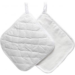 Pot Holders, white, size 20x20 cm, 145 g, 4 pc/ 1 pack [HOB-444601]