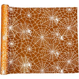 Table Runner, orange, L: 3,5 m, W: 29 cm, 1 roll [HOB-44648]