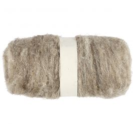 Carded Wool, natural, 100 g/ 1 bundle [HOB-451030]