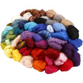 Wool, assorted colours, thickness 21 my, 20x20 g/ 1 pack [HOB-45485]
