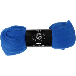 Wool, cobalt blue, thickness 21 my, 100 g/ 1 pack [HOB-46037]