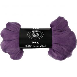 Wool, violet, thickness 21 my, 100 g/ 1 pack [HOB-46042]
