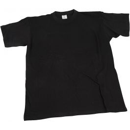 T-shirts, black, W: 32 cm, size 3-4 years, round neck, 1 pc [HOB-47220]