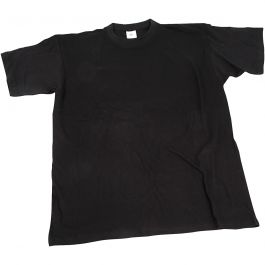 T-shirts, black, W: 40 cm, size 7-8 years, round neck, 1 pc [HOB-47222]