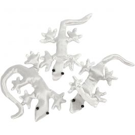 Fabric Creepy-Crawly, white, size 10-14 cm, 3 pc/ 1 pack [HOB-495003]