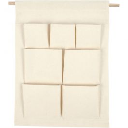 Hanging Organiser, light natural, H: 46 cm, W: 34 cm, 1 pc [HOB-49737]