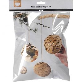Faux leather paper cones, gold, D 8 cm, thickness 0,55 mm, 1 set [HOB-498830]