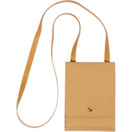 Faux Leather Shoulder Bag, light brown, H: 18 cm, L: 13 cm, 350 g, 1 pc [HOB-49892]