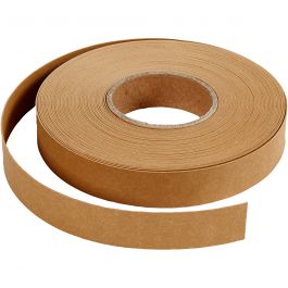 Weaving strips, light brown, W: 15 mm, thickness 0,55 mm, 9,5 m/ 1 roll [HOB-498953]
