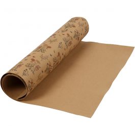 Faux Leather Paper, light brown, W: 49,5 cm, one coloured,printed, 350 g, 1 m/ 1 roll [HOB-498957]