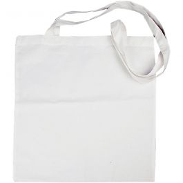 Shopping Bag, white, size 38x42 cm, 130 g, 10 pc/ 1 pack [HOB-499001]