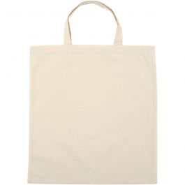 Tote bag , light natural, size 38x42 cm, 145 g, 5 pc/ 1 pack [HOB-49905]