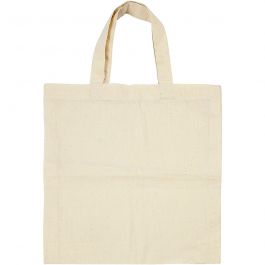 Tote bag , light natural, size 27,5x30 cm, 135 g, 5 pc/ 1 pack [HOB-49925]