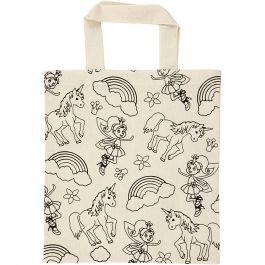 Tote bag, light natural, unicorn, size 27,5x30 cm, 135 g, 1 pc [HOB-499642]