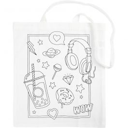 Tote bag, white, size 38x42 cm, 130 g, 1 pc [HOB-499908]