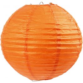 Rice paper lamp, orange, D 20 cm, 1 pc [HOB-50003]