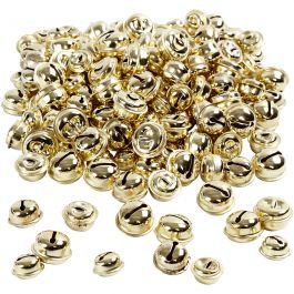 Bells, gold, D 13+15+17 mm, 220 asstd./ 1 pack [HOB-500121]
