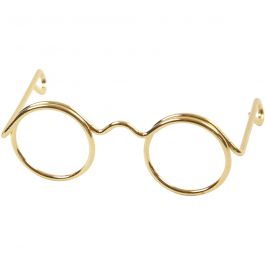 Novelty Glasses, gold, W: 35 mm, 10 pc/ 1 pack [HOB-500331]