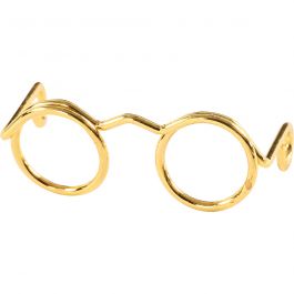 Novelty Glasses, gold, W: 25 mm, 10 pc/ 1 pack [HOB-500341]