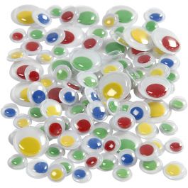 Googly Eyes, D 8+10+14 mm, 300 asstd./ 1 pack [HOB-50101]