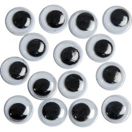 Wiggly eyes, D 8 mm, 1000 pc/ 1 pack [HOB-501081]