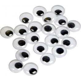 Wiggly eyes, D 14 mm, 1000 pc/ 1 pack [HOB-501141]