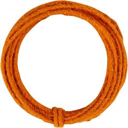 Jute wire, orange, thickness 2-4 mm, 3 m/ 1 pack [HOB-503497]