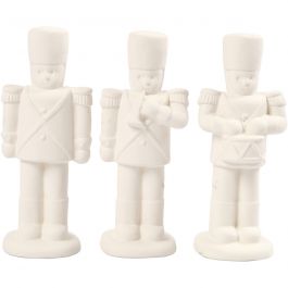 Nutcracker, white, H: 14 cm, 3 pc/ 1 pack [HOB-50576]
