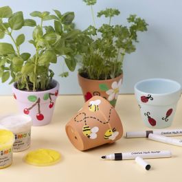 Flower Pots, H: 8 cm, D 9 cm, 24 pc/ 1 box [HOB-50651]