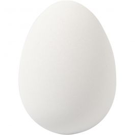 Quail Eggs, white, H: 4 cm, D 2,5 cm, 18 pc/ 1 pack [HOB-51023]