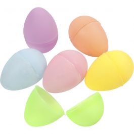 Egg, pastel colours, H: 6 cm, D 4 cm, 12 pc/ 1 pack [HOB-51033]