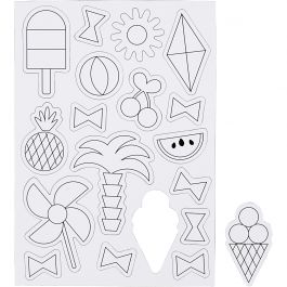 Magnets, Summer, size 14,85x21 cm, 1 sheet [HOB-51236]