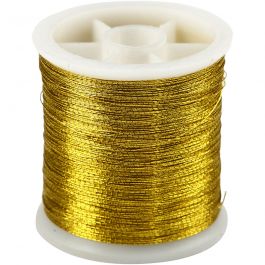 Sewing Thread, gold, thickness 0,15 mm, 100 m/ 1 roll [HOB-514650]