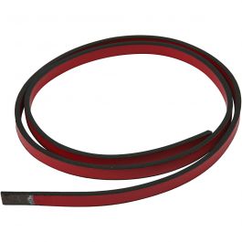 Faux Leather Belt, red, W: 10 mm, thickness 3 mm, 1 m/ 1 pack [HOB-51485]