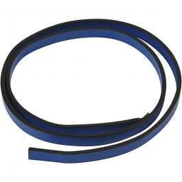 Faux Leather Belt, blue, W: 10 mm, thickness 3 mm, 1 m/ 1 pack [HOB-51487]