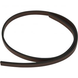 Faux Leather Belt, brown, W: 10 mm, thickness 3 mm, 1 m/ 1 pack [HOB-51491]