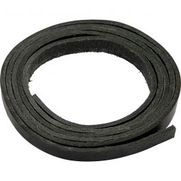 Leather band, black, W: 10 mm, thickness 3 mm, 2 m/ 1 pack [HOB-51501]