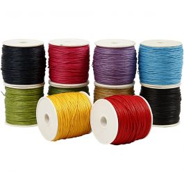 Cotton Cord, bold colours, thickness 1 mm, 10x50 m/ 1 pack [HOB-51544]