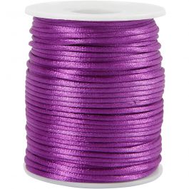 Satin Cord, purple, thickness 2 mm, 50 m/ 1 roll [HOB-515515]