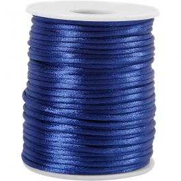 Satin Cord, dark blue, thickness 2 mm, 50 m/ 1 roll [HOB-515517]
